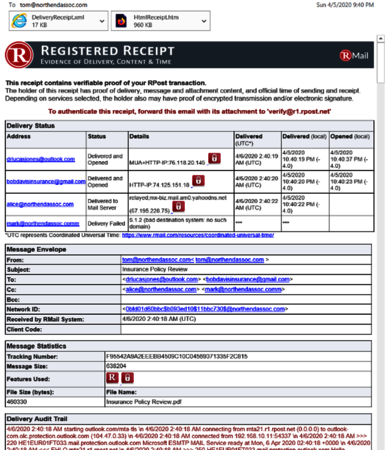 Registered Receipt - Email Security | Frama
